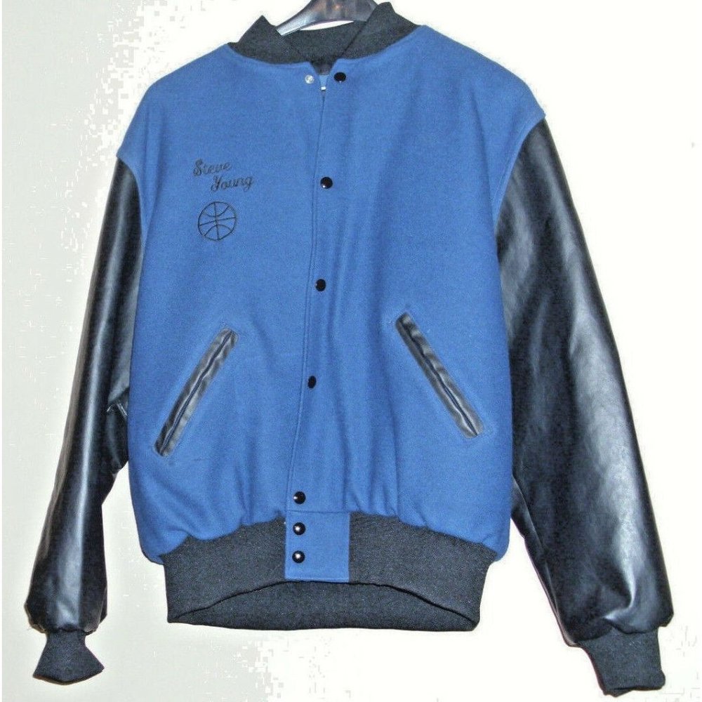 Letterman Jacket by Holloway Varsity Wool/Leather Basketball  Size XL (NWOT) New